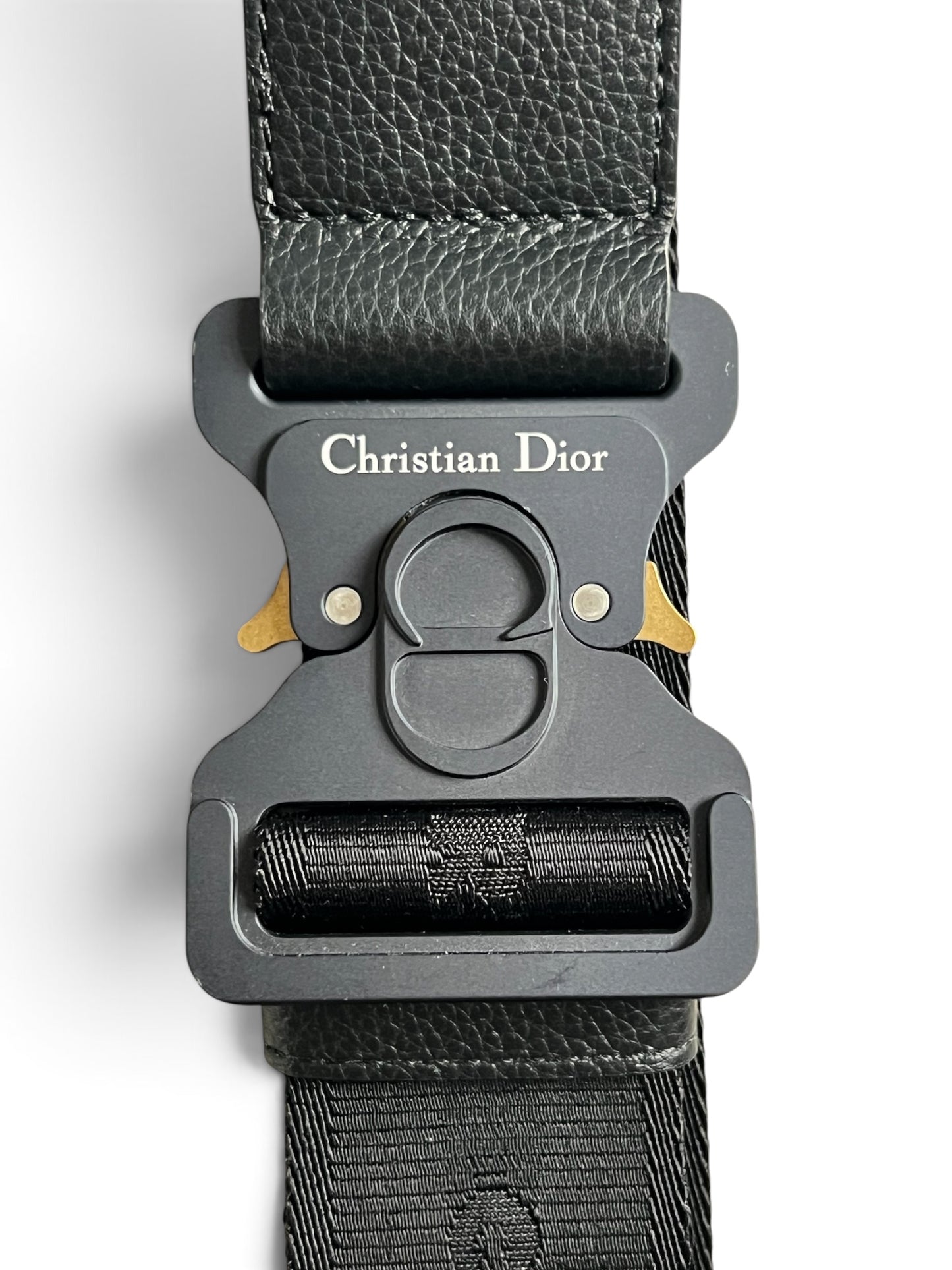 Christian Dior Saddle Bag – Beige & Black Dior Oblique Jacquard Crossbody Bag