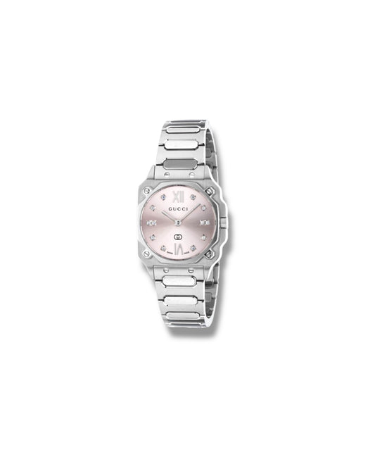 Gucci G-Flat 24mm Quartz Watch YA166501 – Pink Dial