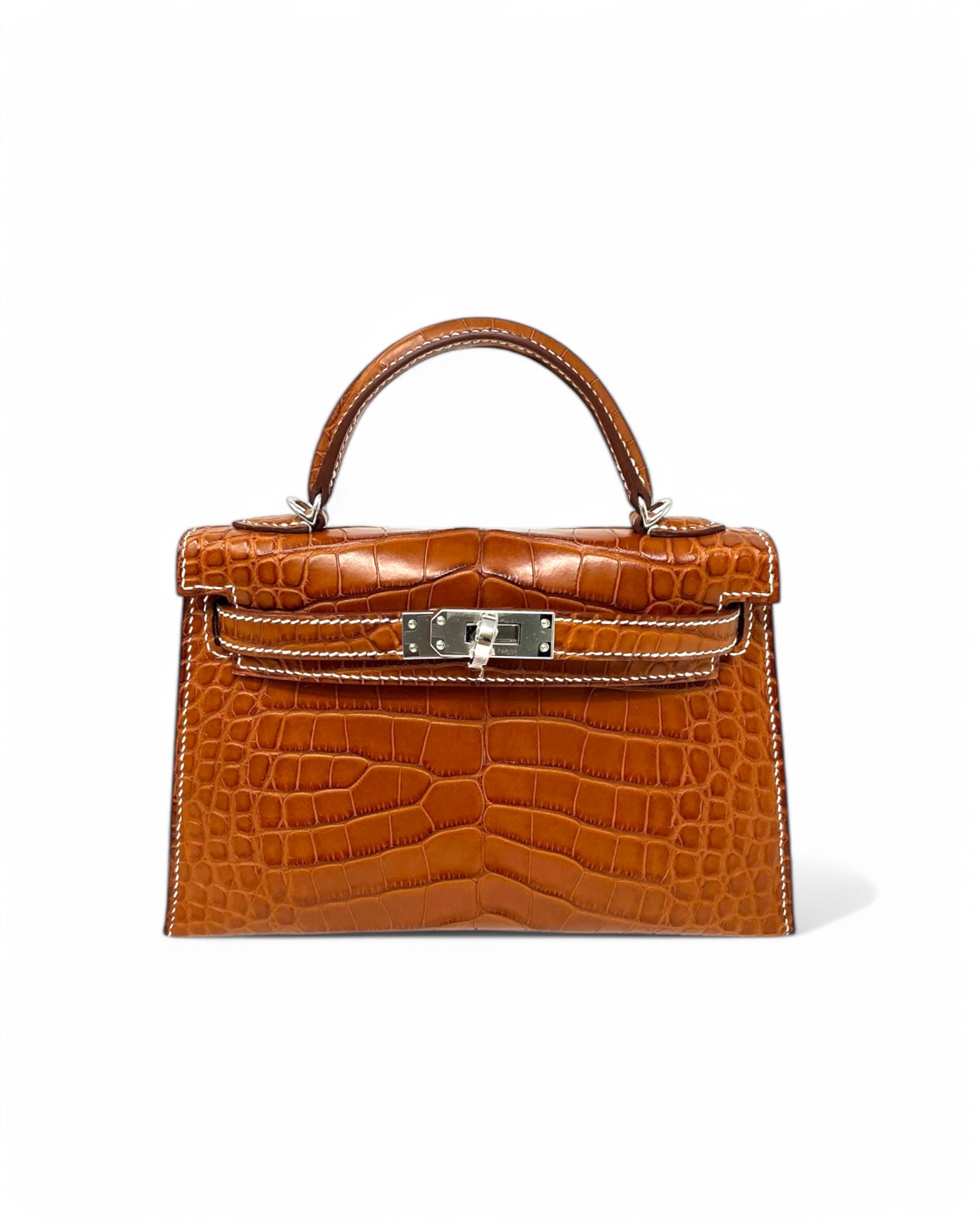 Pre-Owned Hermès Mini Kelly 20 CM Fauve Matte Alligator with