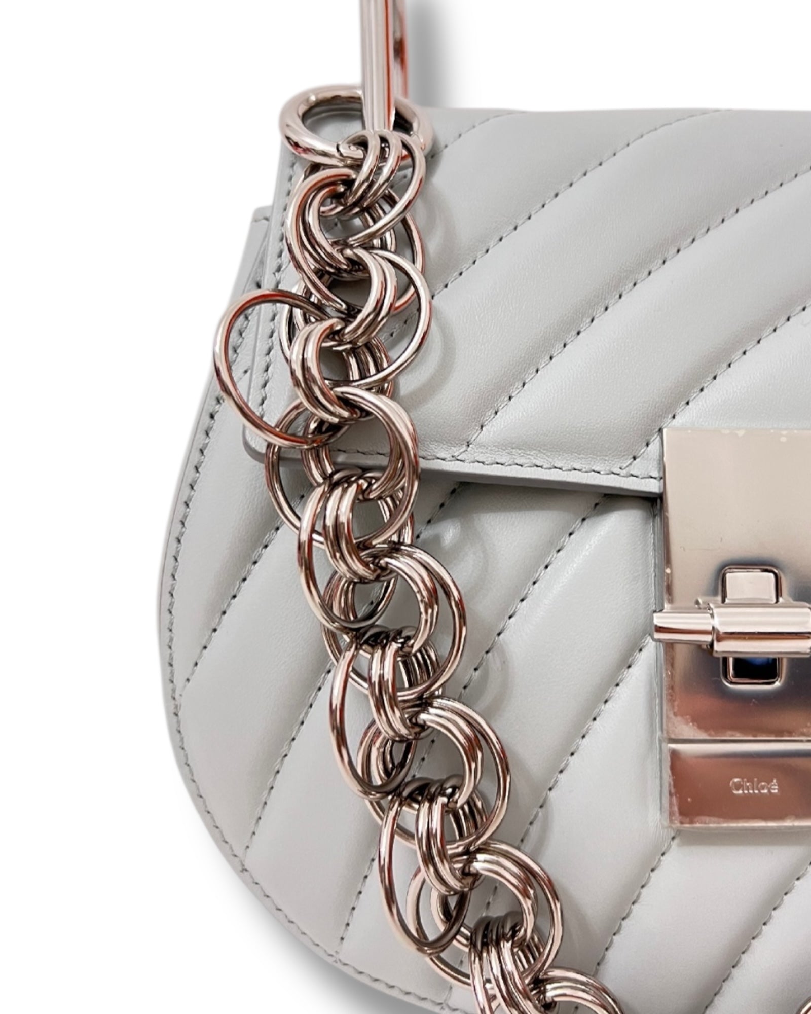 Chloé Bijou Drew Bag - Airy Grey - The Luxury Savvy