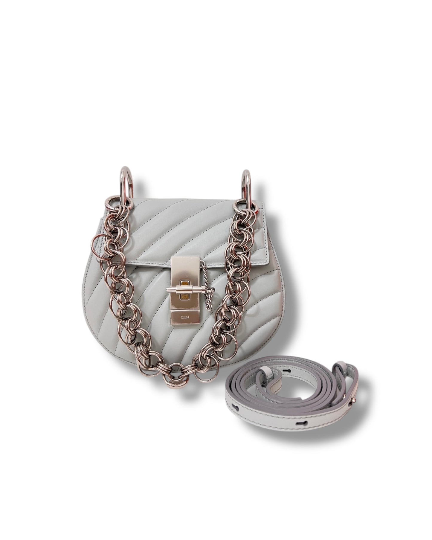 Chloé Bijou Drew Bag - Airy Grey - The Luxury Savvy