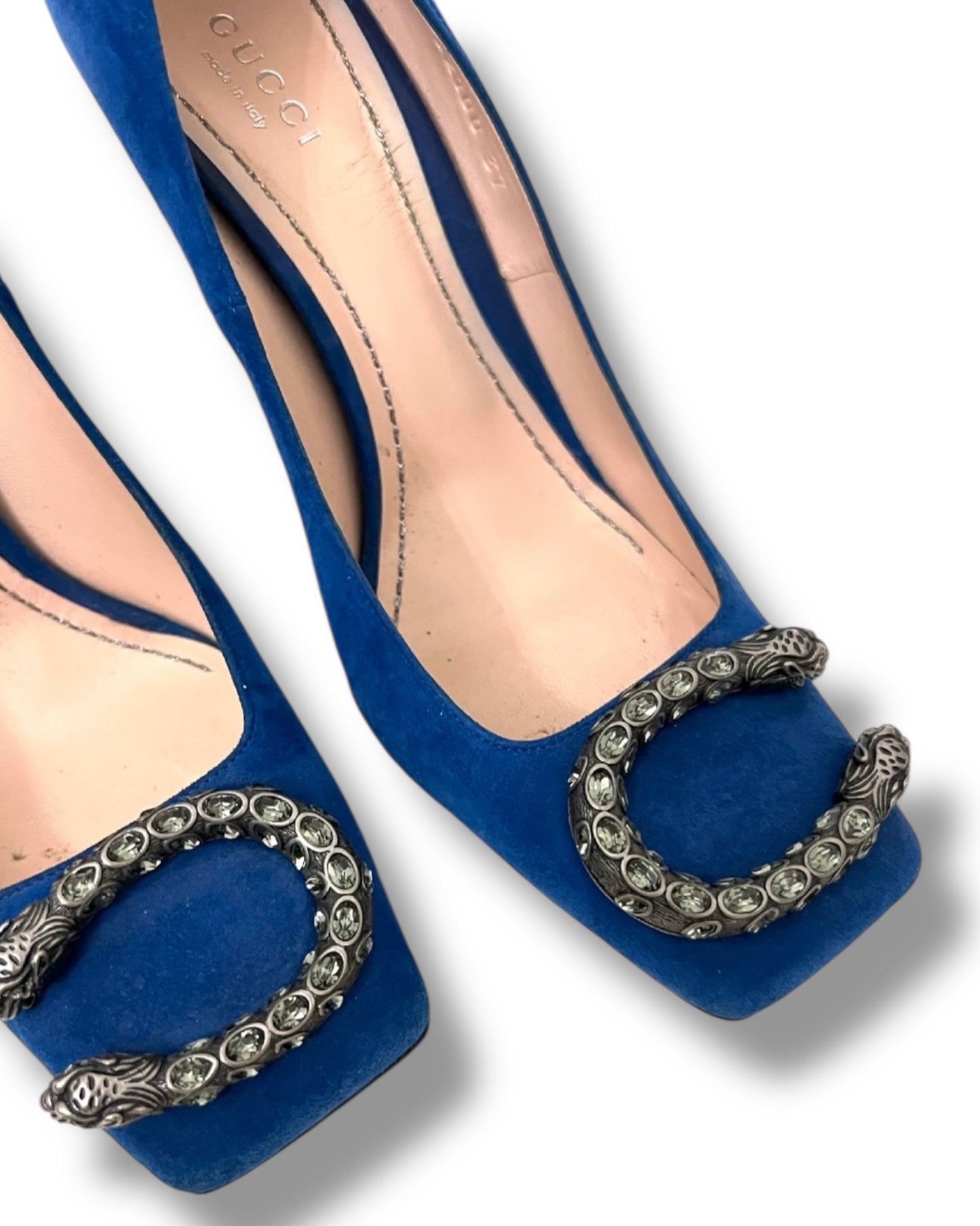 Gucci Dionysus Suede Pumps – Blue | Size 37 - The Luxury Savvy