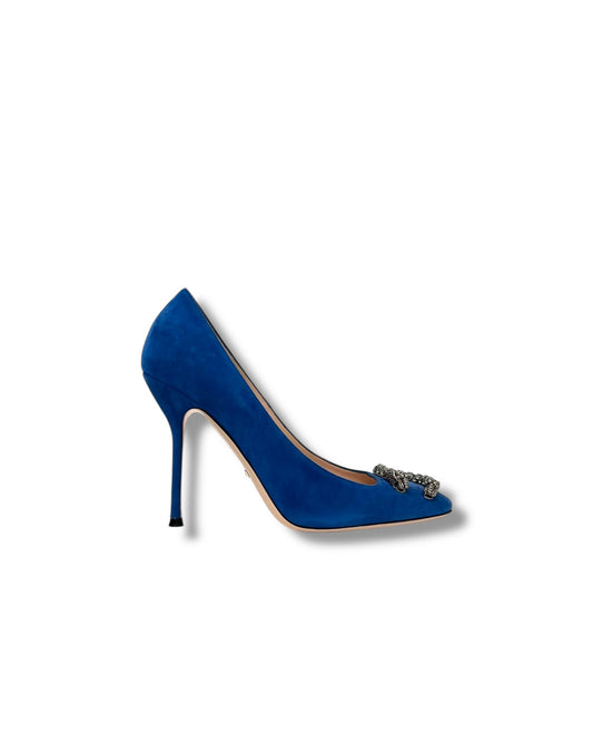 Gucci Dionysus Suede Pumps – Blue | Size 37 - The Luxury Savvy