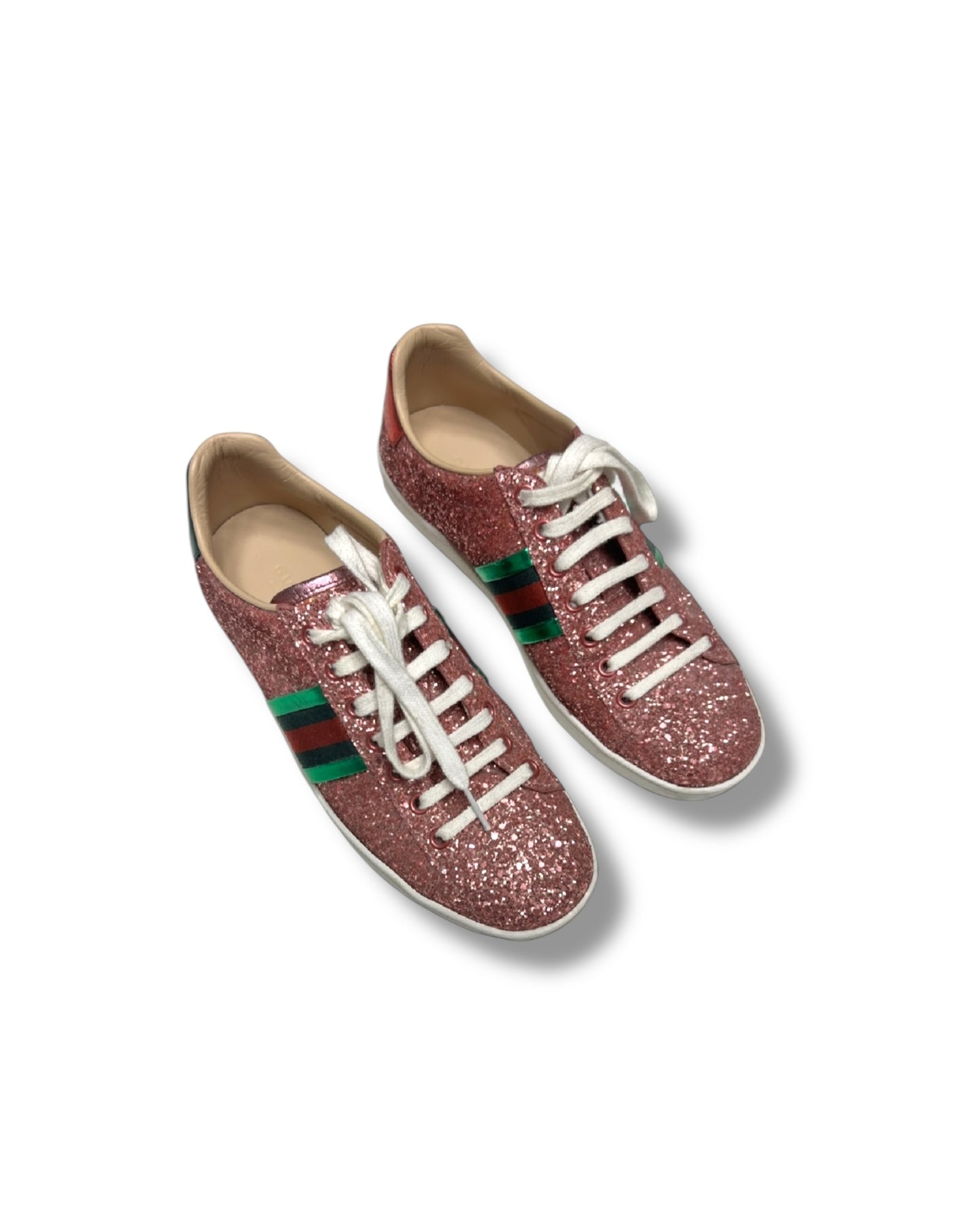 Gucci Pink Glitter Trainers - The Luxury Savvy