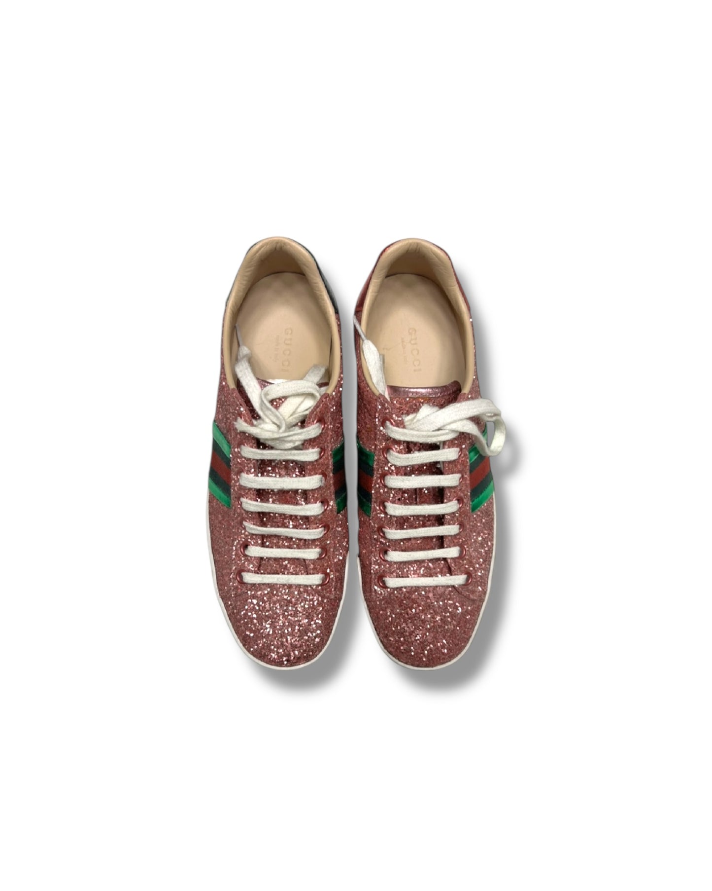 Gucci Pink Glitter Trainers - The Luxury Savvy