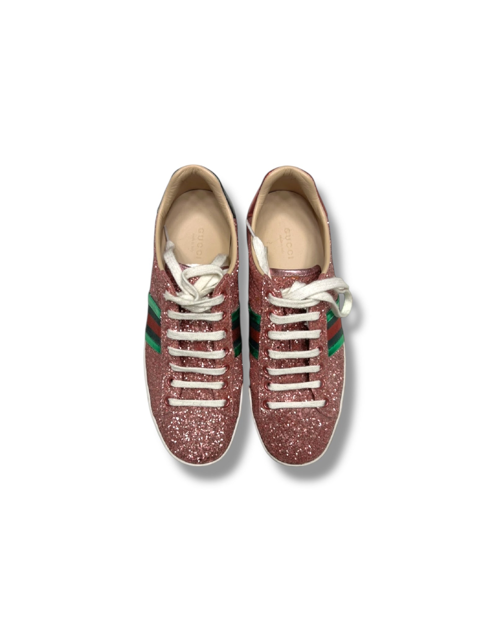 Gucci Pink Glitter Trainers - The Luxury Savvy