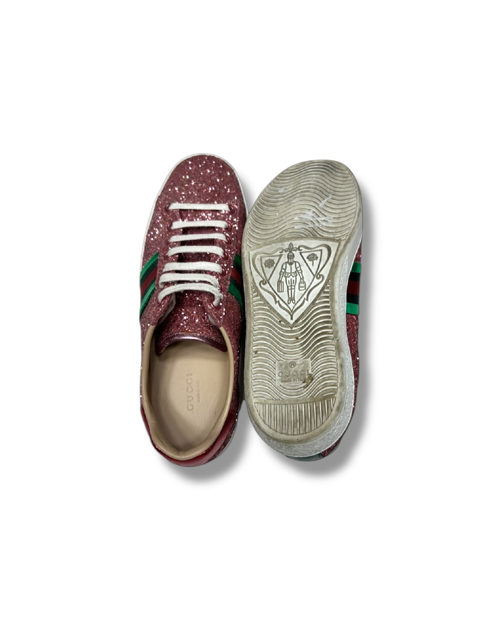 Gucci Pink Glitter Trainers - The Luxury Savvy
