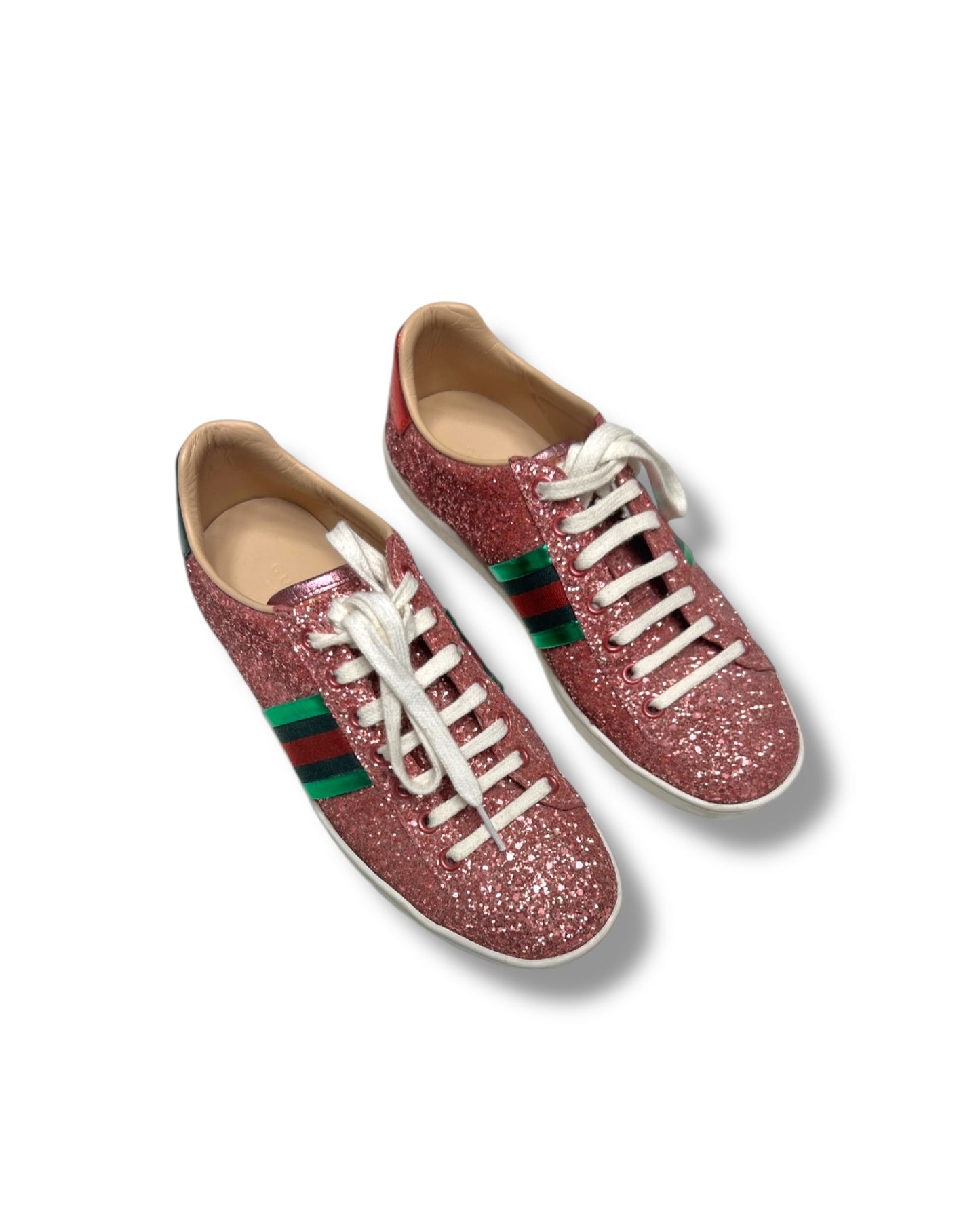 Gucci Pink Glitter Trainers - The Luxury Savvy