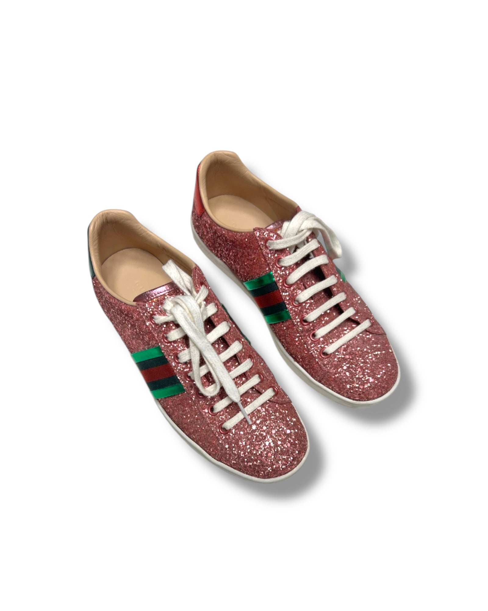 Gucci Pink Glitter Trainers - The Luxury Savvy