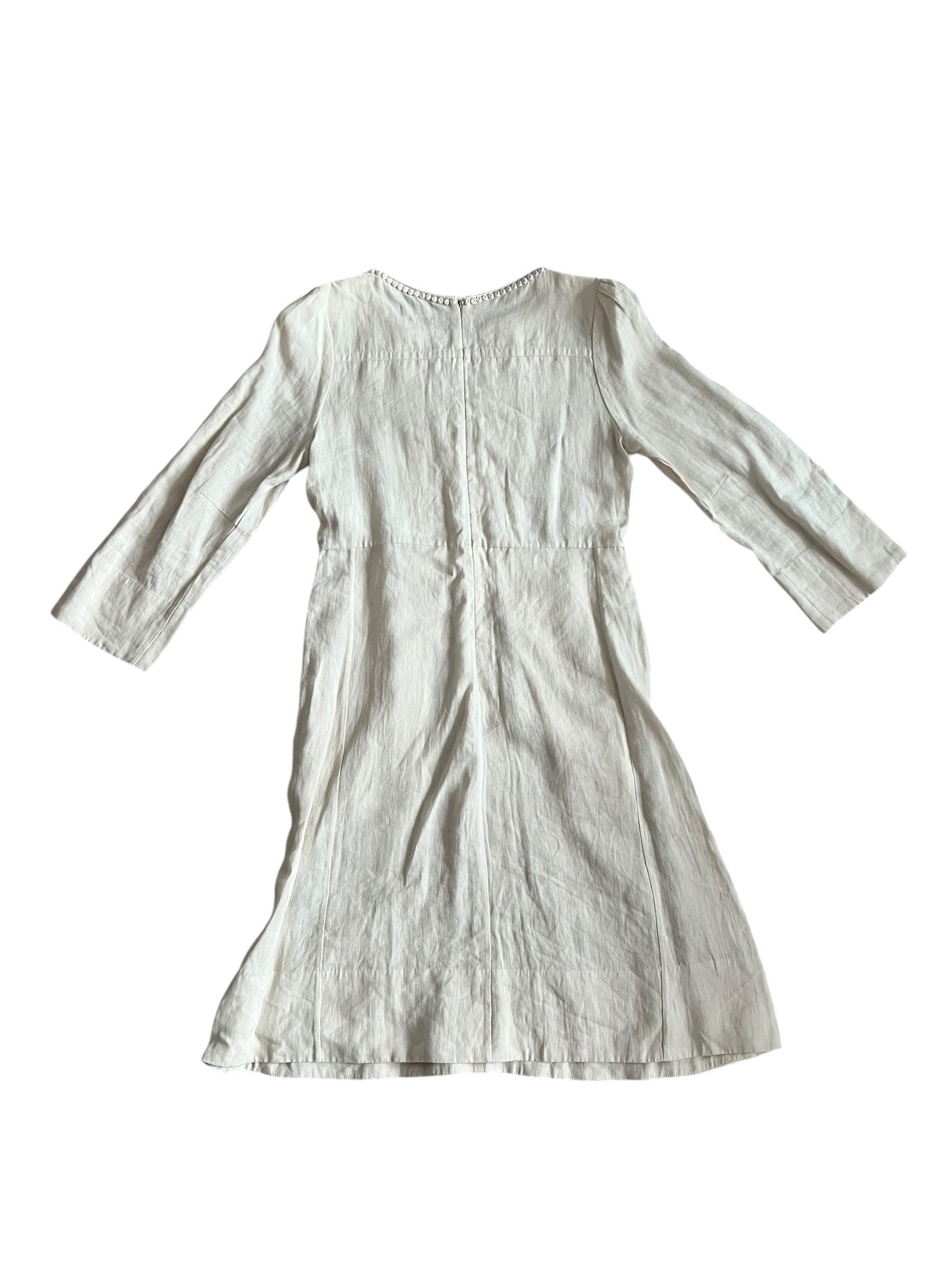 Isabel Marant Ivory Linen Embroidered Dress – Size 38 – Excellent Condition - The Luxury Savvy