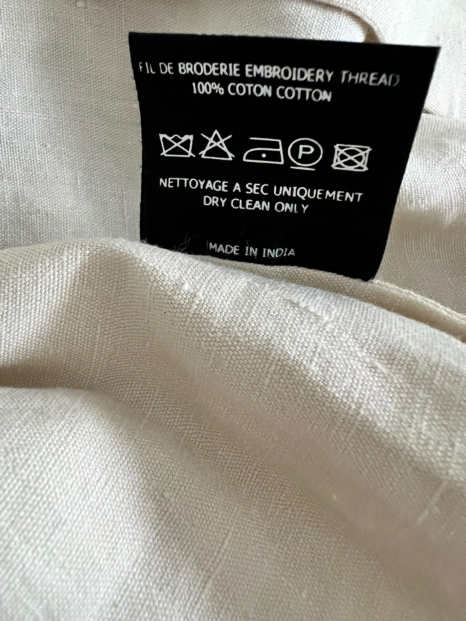Isabel Marant Ivory Linen Embroidered Dress – Size 38 – Excellent Condition - The Luxury Savvy