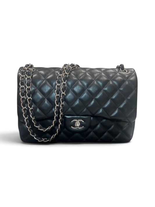 Chanel Jumbo Classic Flap Bag – Lambskin, Silver Hardware