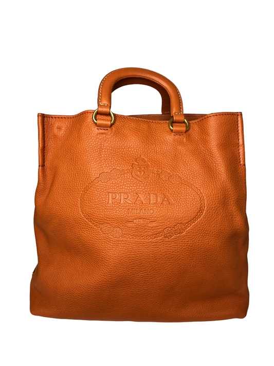 PRADA LARGE LEATHER TOTE