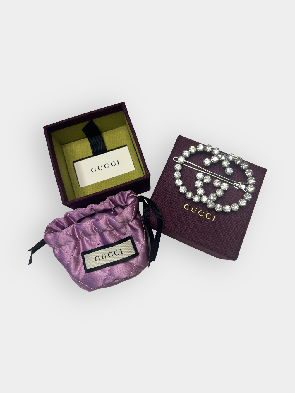 GUCCI CRYSTAL EMBELLISHED HAIR CLIP - The Luxury Savvy