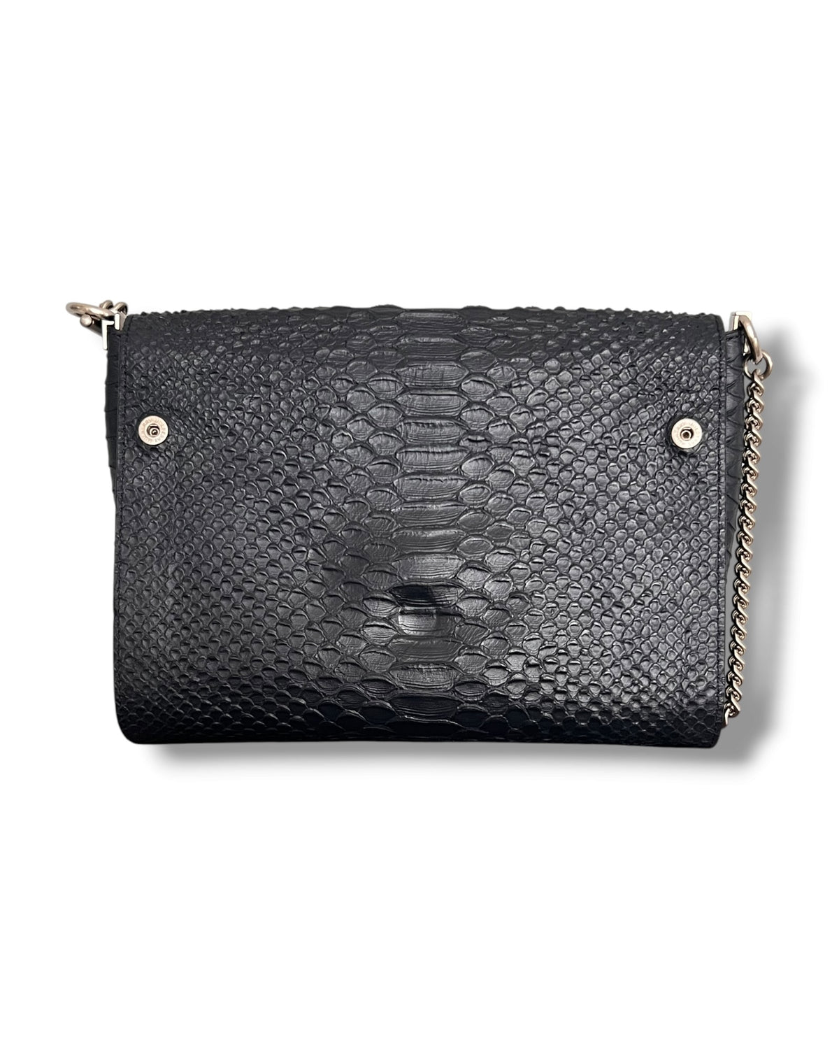 Mulberry Delphine Reversible Shoulder Bag – Midnight Blue &amp; Sky Blue Python-Embossed Leather - The Luxury Savvy