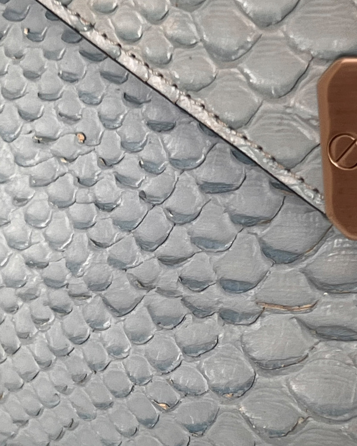 Mulberry Delphine Reversible Shoulder Bag – Midnight Blue &amp; Sky Blue Python-Embossed Leather - The Luxury Savvy