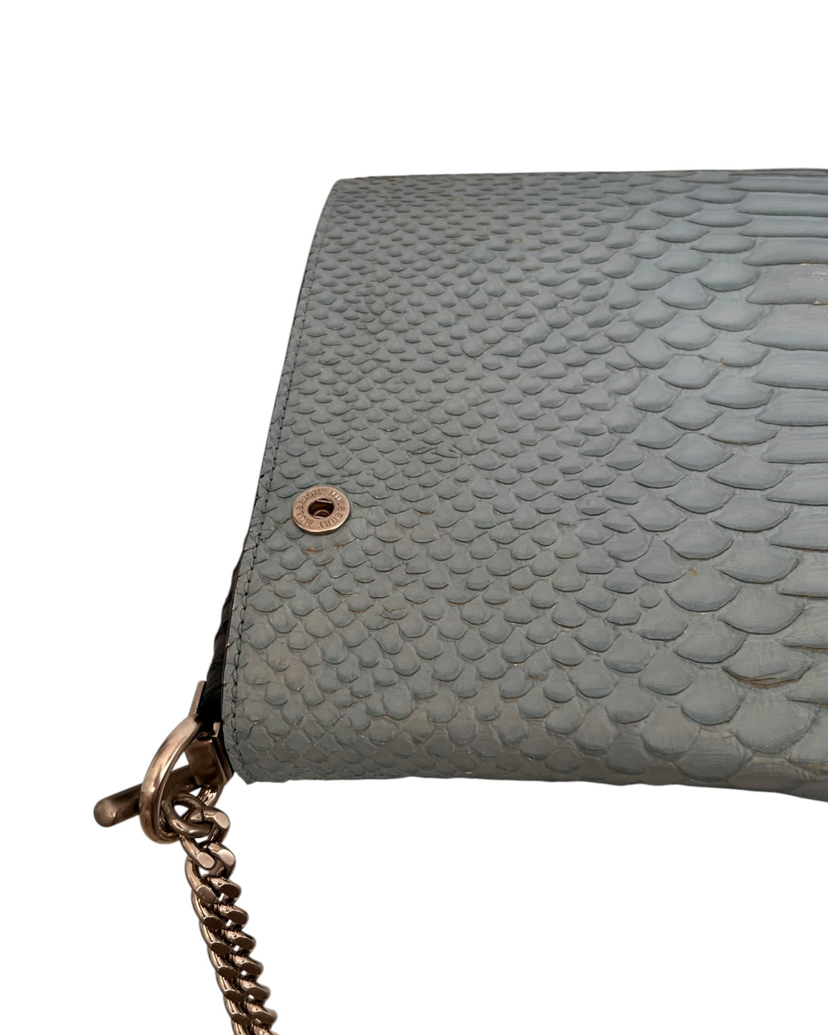 Mulberry Delphine Reversible Shoulder Bag – Midnight Blue &amp; Sky Blue Python-Embossed Leather - The Luxury Savvy