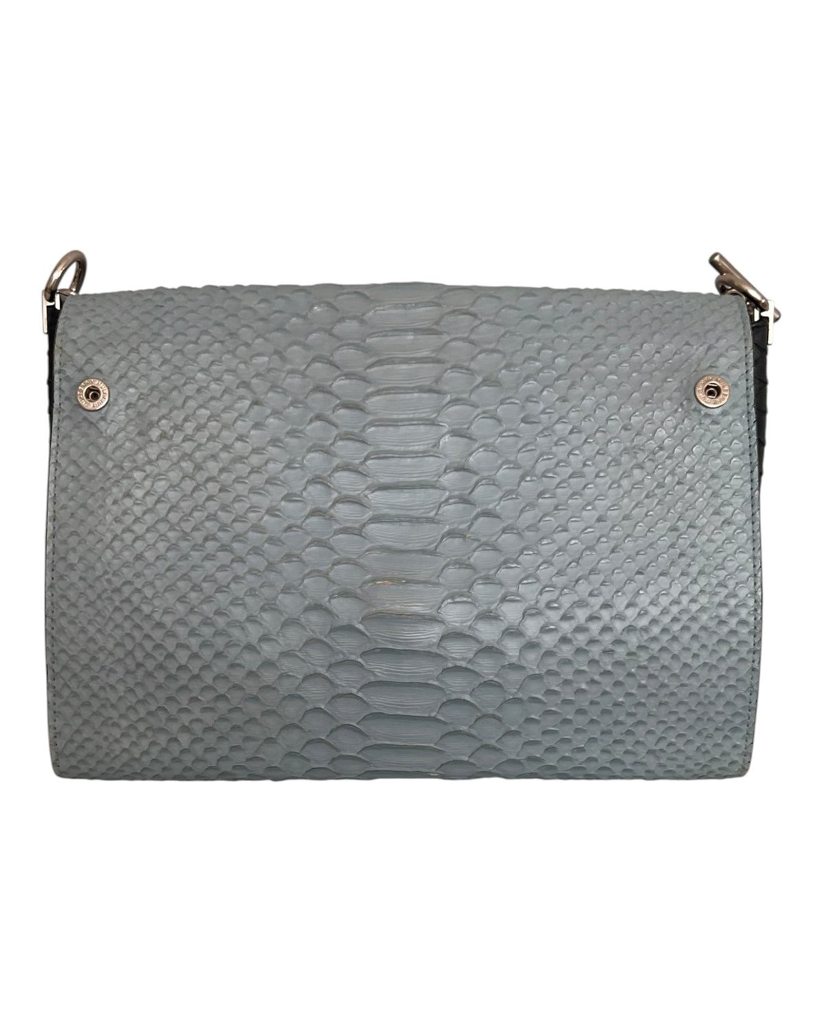 Mulberry Delphine Reversible Shoulder Bag – Midnight Blue &amp; Sky Blue Python-Embossed Leather - The Luxury Savvy