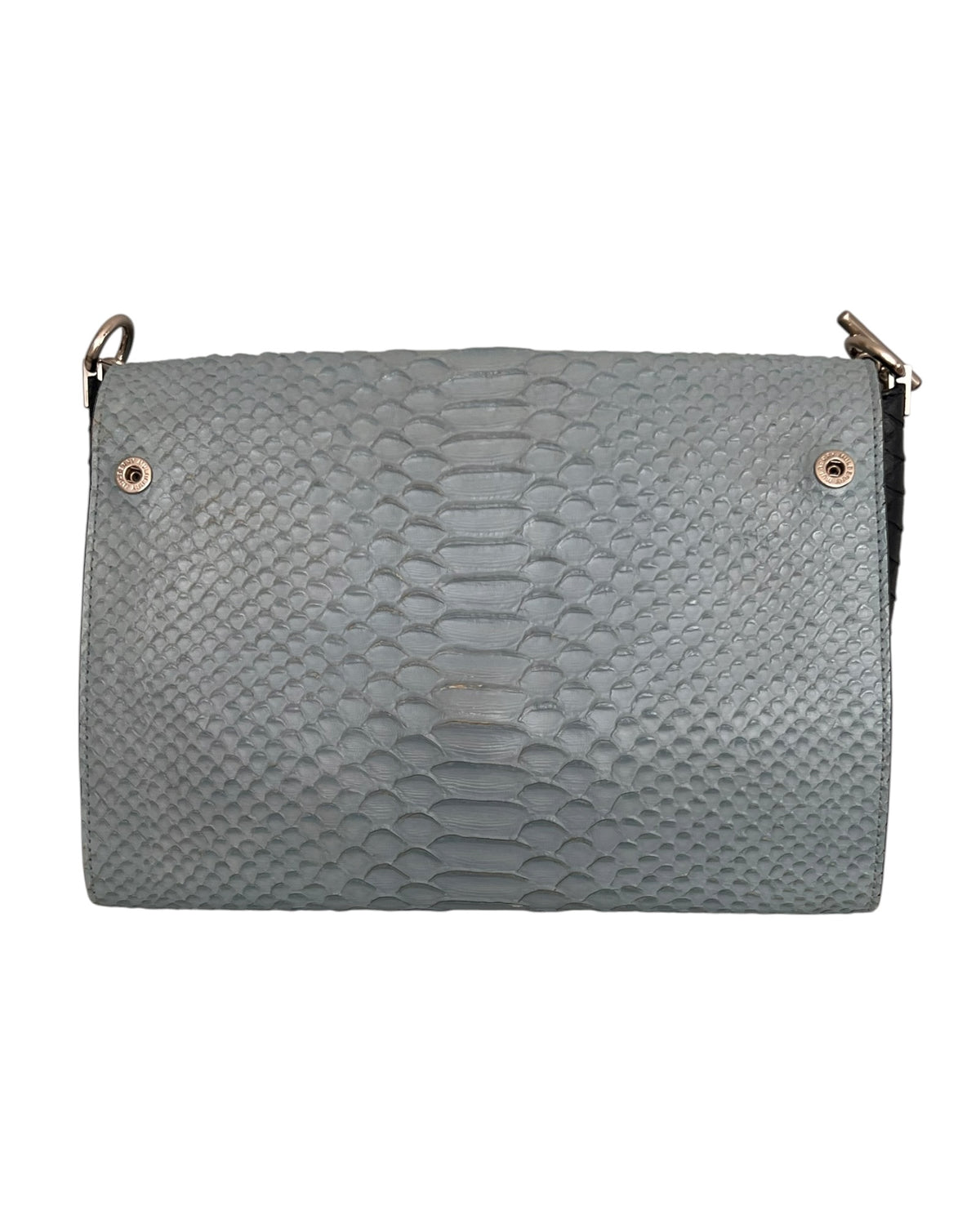 Mulberry Delphine Reversible Shoulder Bag – Midnight Blue &amp; Sky Blue Python-Embossed Leather - The Luxury Savvy
