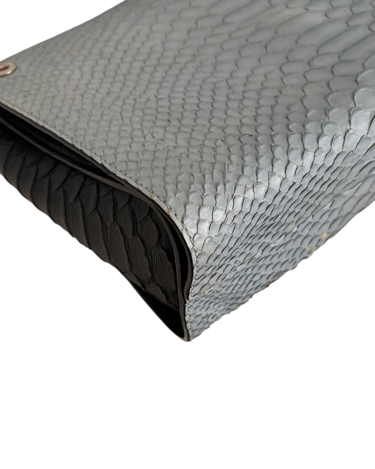 Mulberry Delphine Reversible Shoulder Bag – Midnight Blue &amp; Sky Blue Python-Embossed Leather - The Luxury Savvy